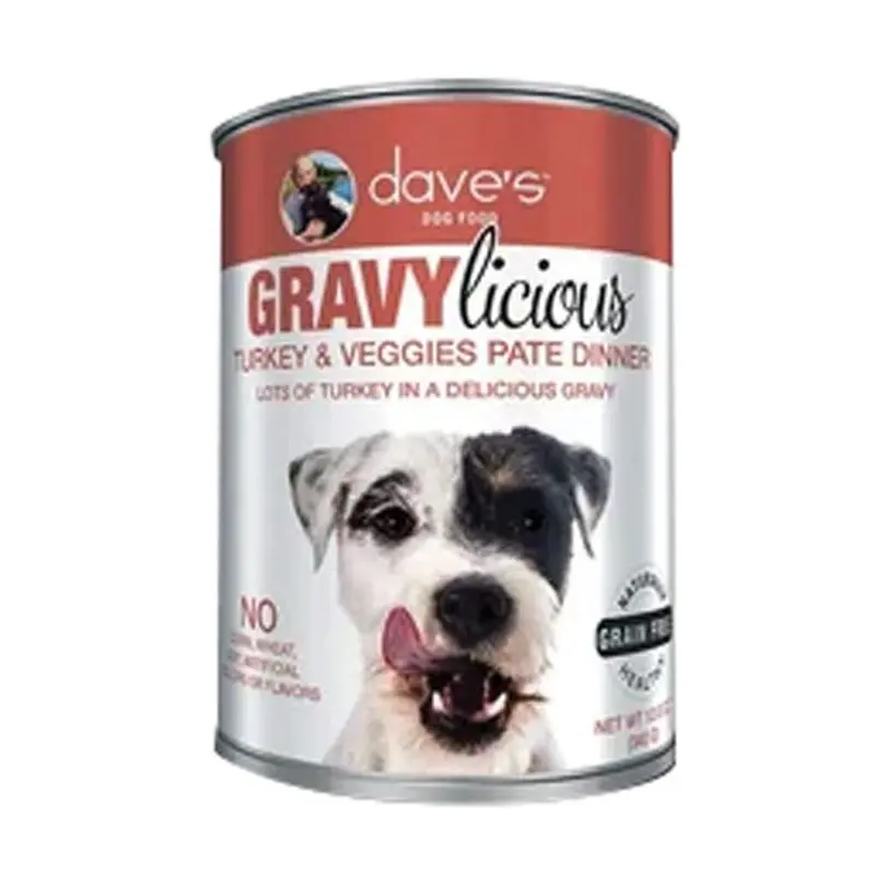 Daves Stewlicious Wet Dog Food - Turkey & Veg - 12oz