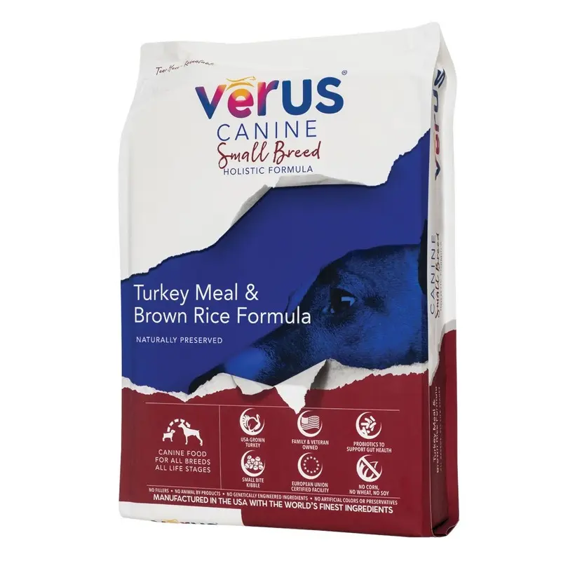 VERUS DOG FOOD - SMALL BREED - TURKEY & RICE - 4LB