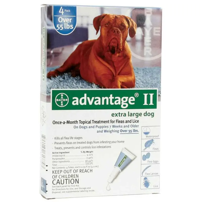 Advantage II for Dogs and Puppies - Blue - 55 lb. and over -