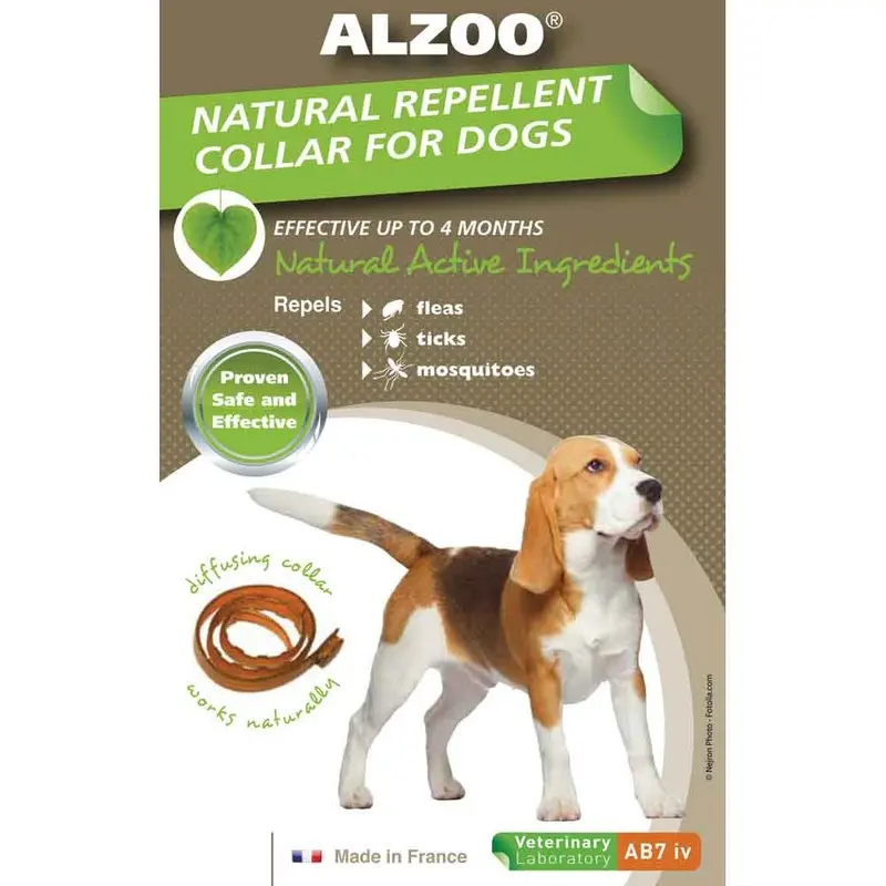 Alzoo Flea Repellent Collar for Dogs - Medium