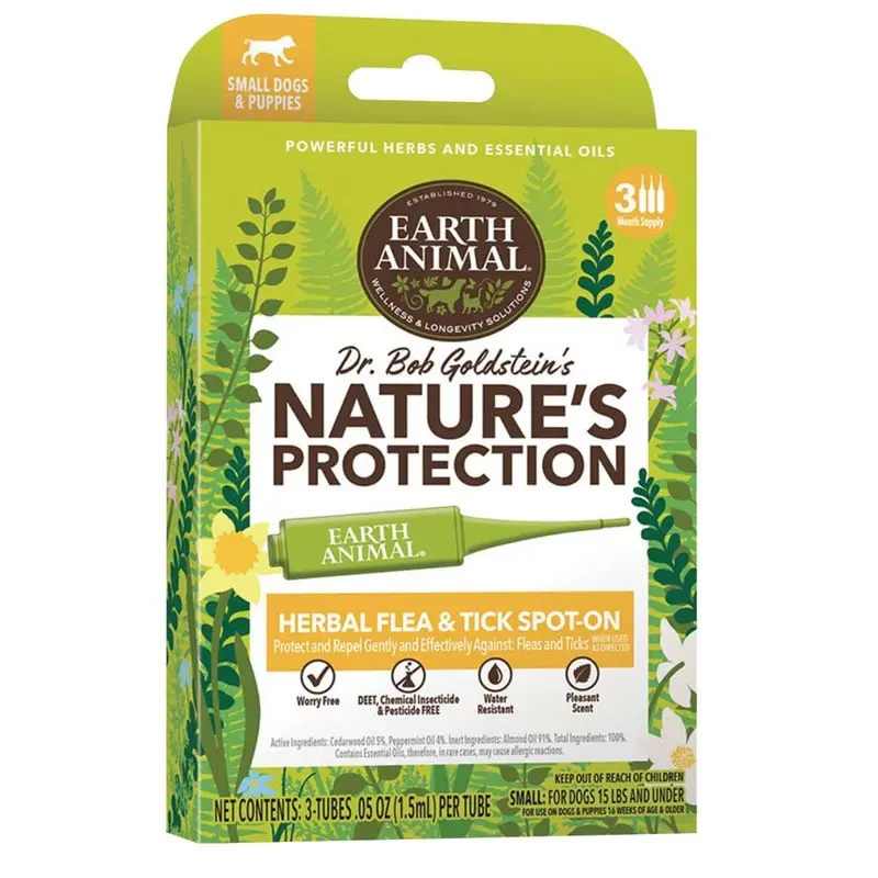 Earth Animal Dog Nature's Protection Spot-On Flea & Tick - Sm