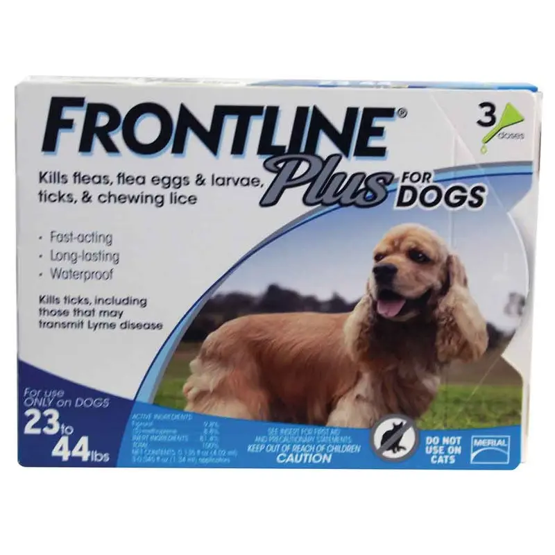 Frontline Plus for Dogs - Medium - 23 to 44 lb. - 3 pk