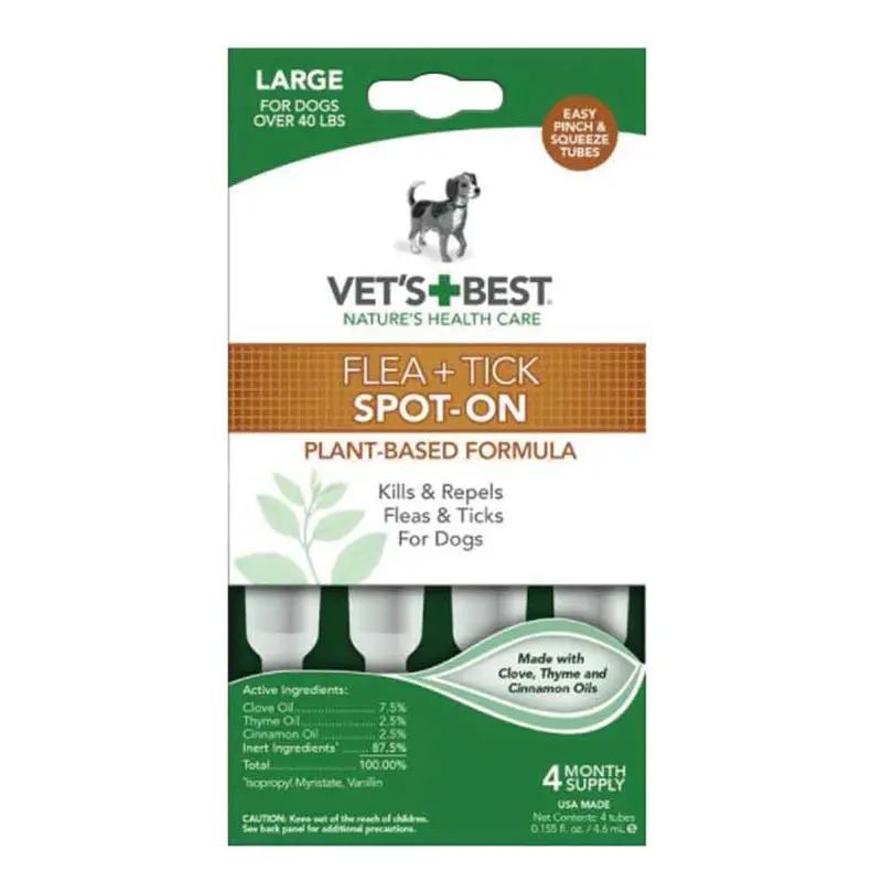 Vet's Best Flea & Tick Drops - Large - 4 ct