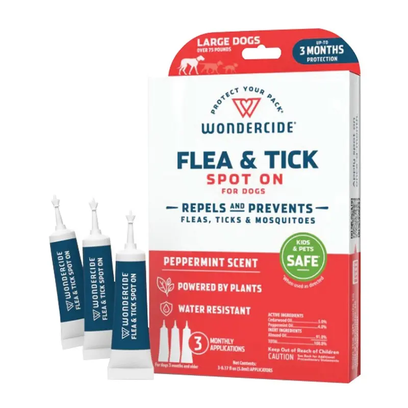 Wondercide - Flea/Tick Spot On Dog - Peppermint - Lg