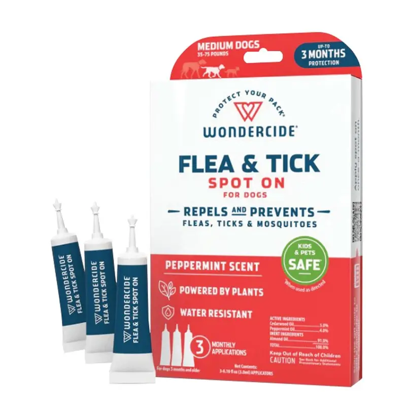 Wondercide - Flea/Tick Spot On Dog - Peppermint - Md