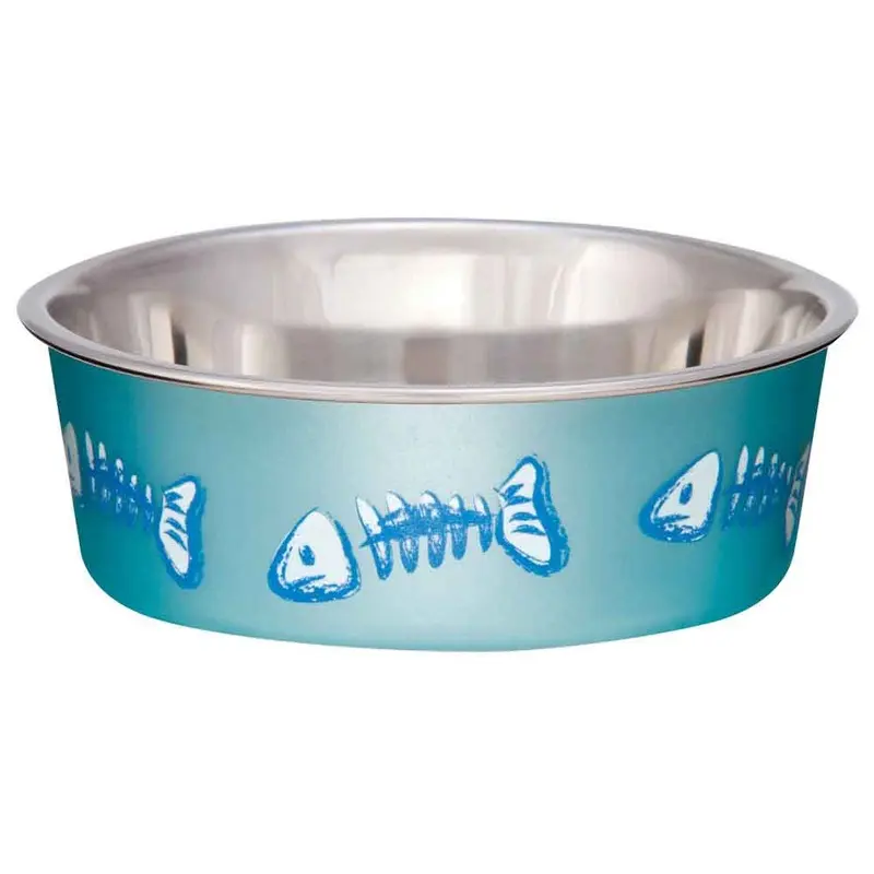 Bella Bowl - Metallic Ocean Blue Fish - XSmall