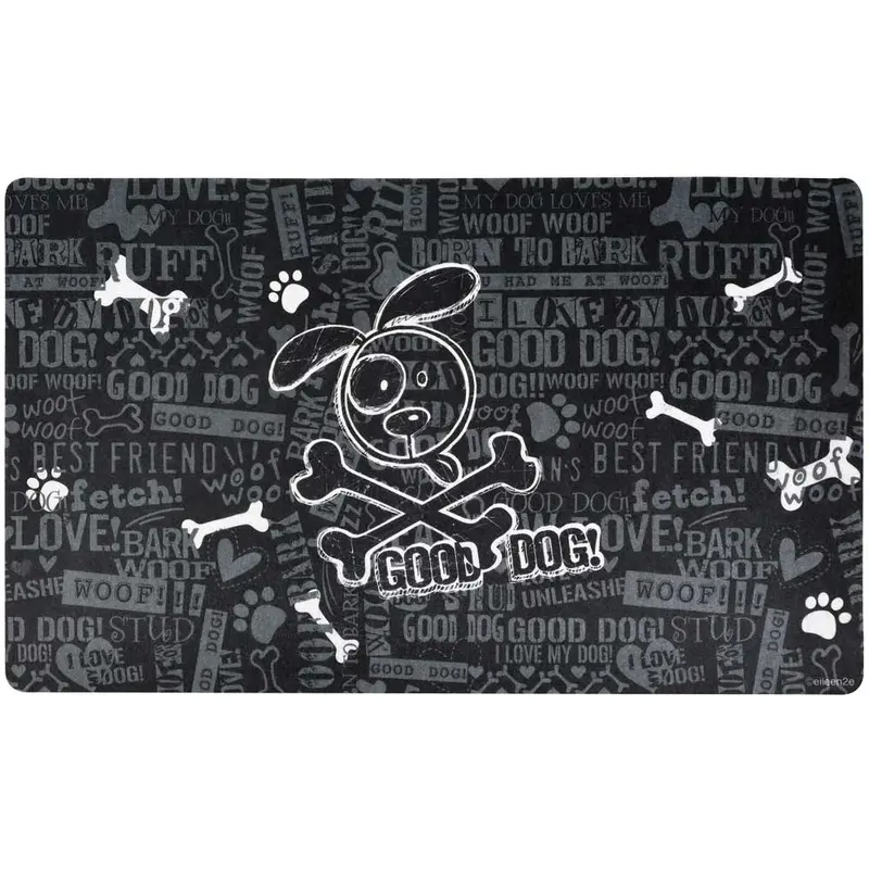 Drymate Good Dog Cross Bones Black 12x20in.