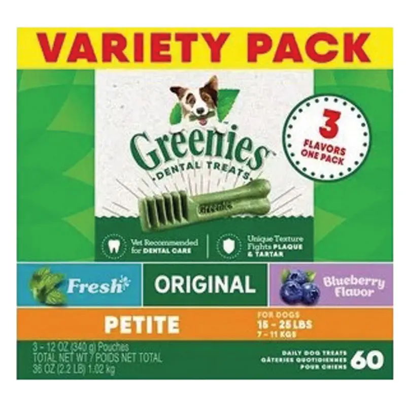 Greenies - Dental Variety Pack Petite 36oz 60pk