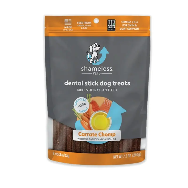 SHAMELESS DOG DENTAL STICKS - CARRATE CHOMP - 7.2OZ