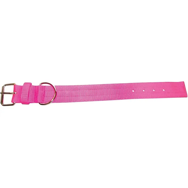 Leather Bros - Bravo 2 Ply Neon Pink Collar 2x21in