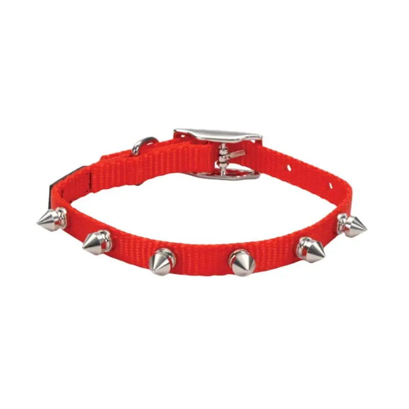 Coastal - Lil Pals Spiked Red Collar 3/8x8-10in