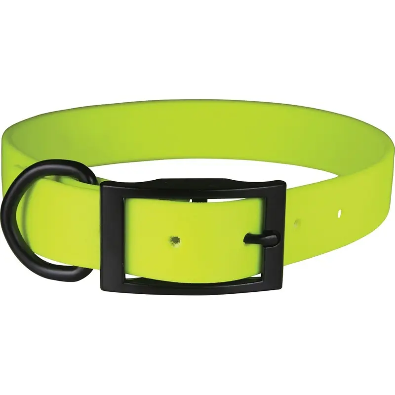 Zeta Biothane Dog Collar - Neon Yellow - 1 x 20 in