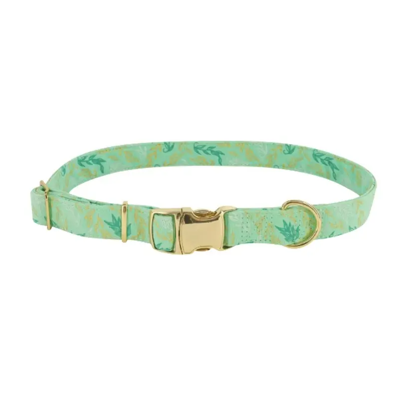 Coastal - Accent Green Leaves Collar 5/8x12-18in