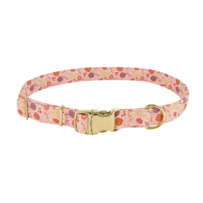 Coastal - Accent Pink Flowers Collar 5/8x12-18in