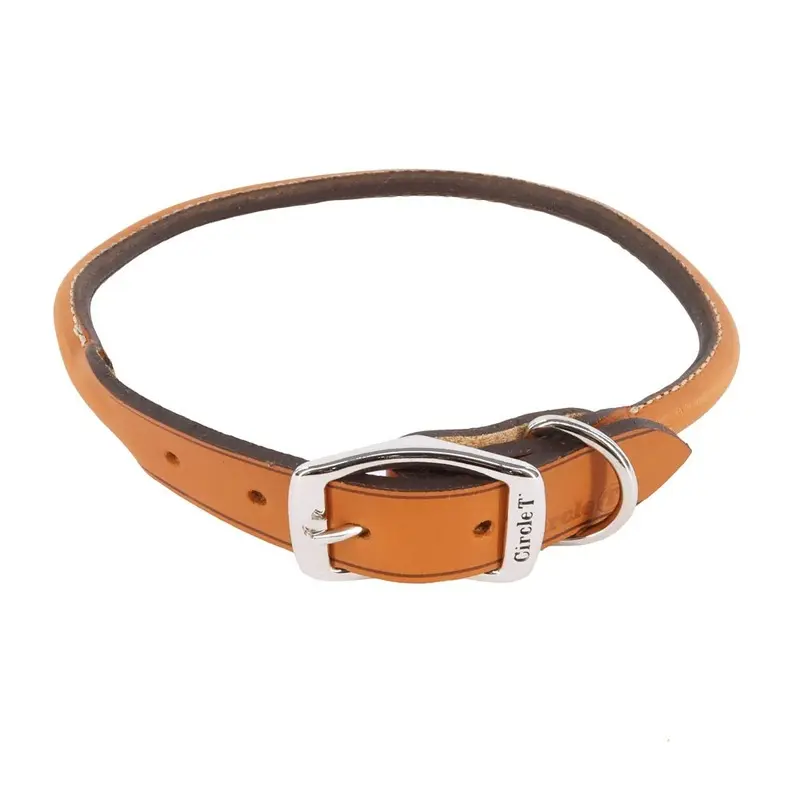 Coastal - Circle T Round Leather Tan Collar 3/4x20in
