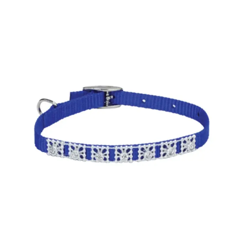 Coastal - Lil Pals Jeweled Blue Collar 3/8x10in