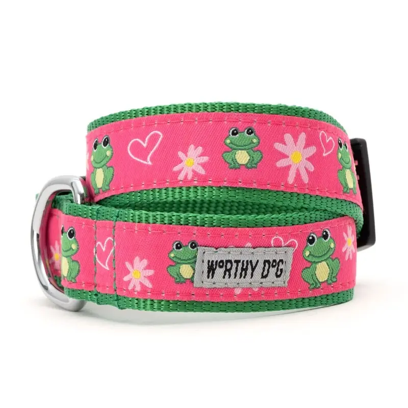Worthy Dog - Ribbit Collar MD 12-18in