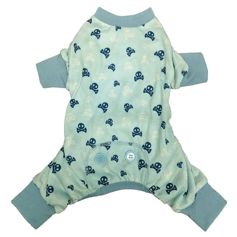 Fashion Pet Skull n Crossbones PJs - Blue - XL