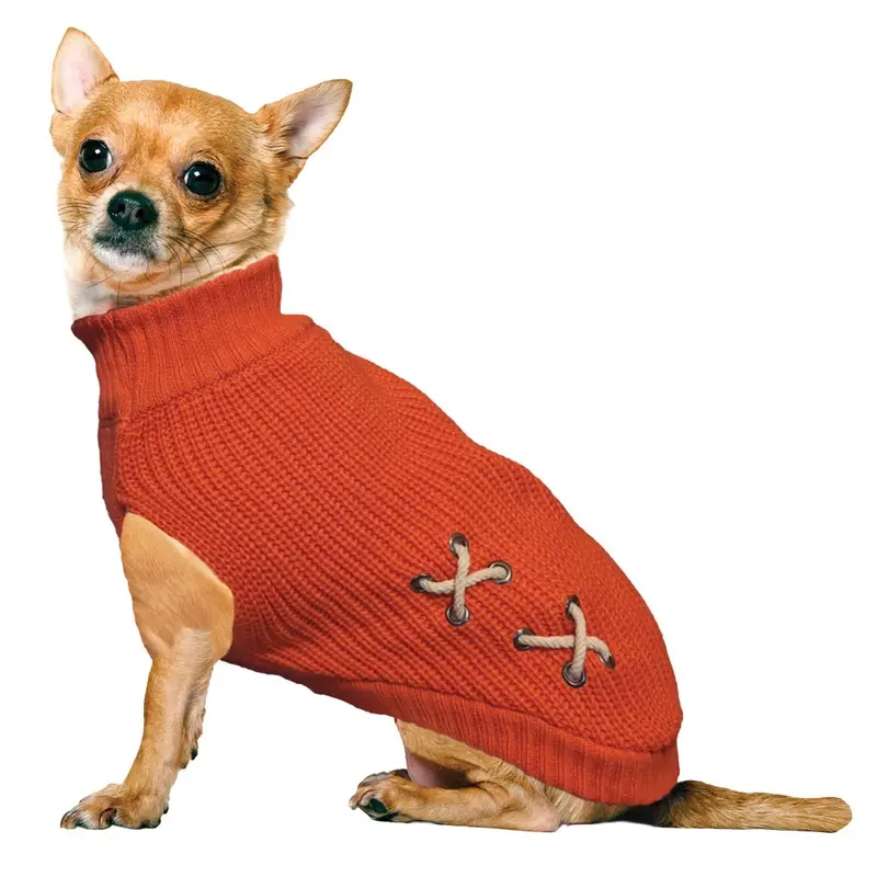 Fashion Pet - Criss Cross Sweater - Coral - XS