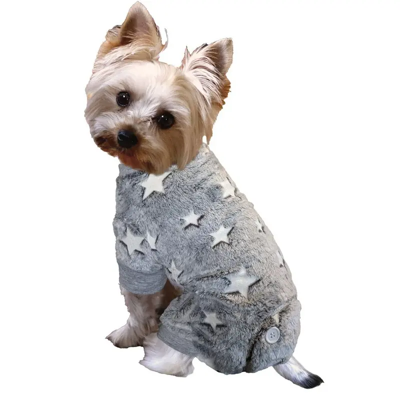 Fashion Pet - Shiny Star PJ's - Gray - XXS