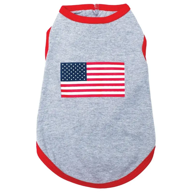 Worthy Dog - T-Shirt - American Flag - XL