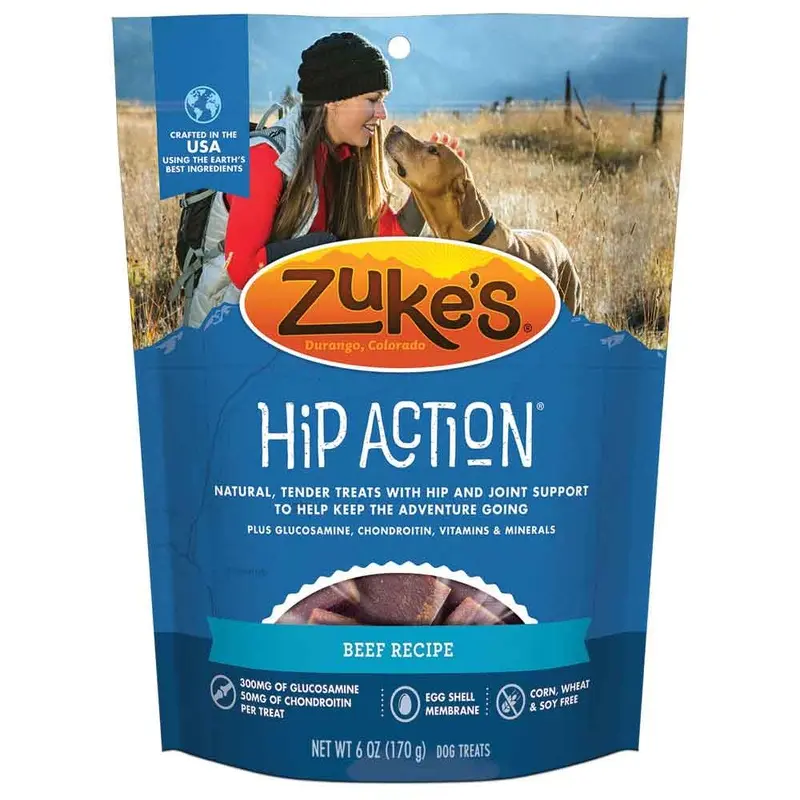 Merrick Dog Treats - Zukes Hip Action - Beef - 6 oz