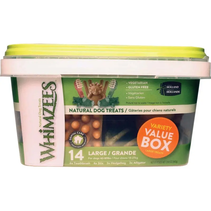 Whimzees - Large Dental Chew Variety Pack - 14 ct
