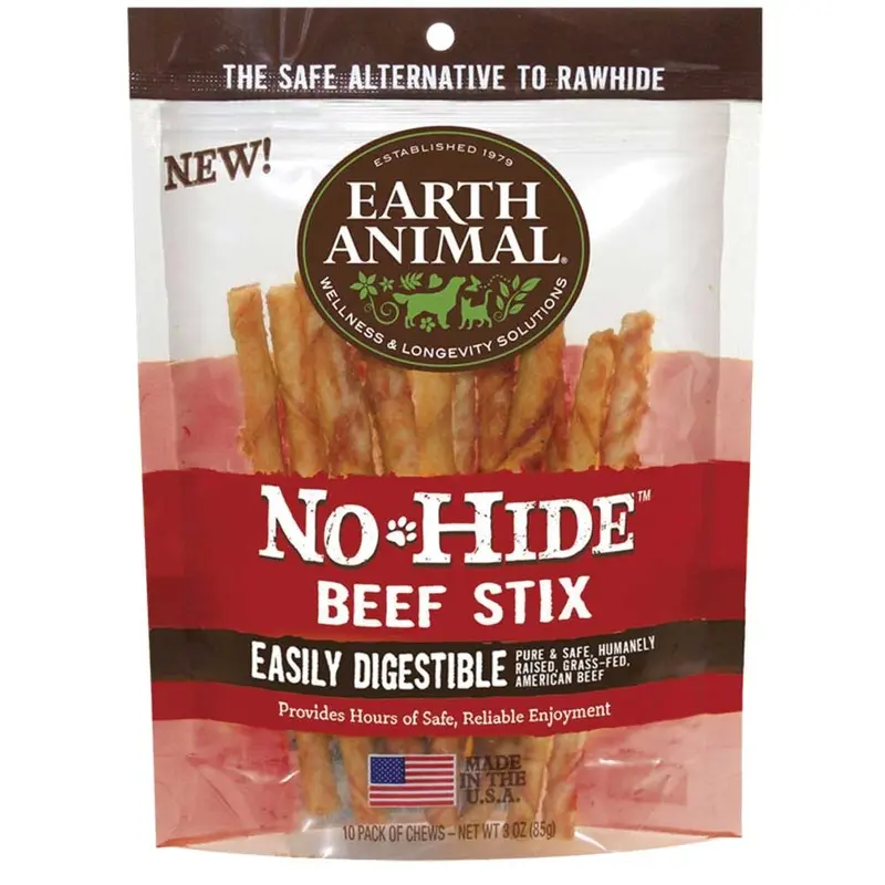 Earth Animal Dog No-Hide Stix Beef - 10 pk