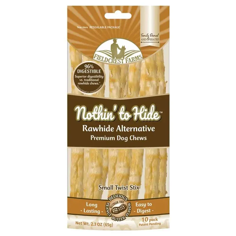 Fieldcrest Farms - Nothin' to Hide Small Twist Stix - Peanut Butter - 10pk