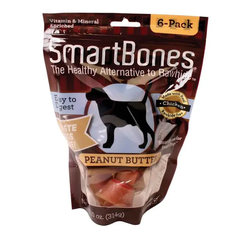 SmartBones - Healthy Chews PB Sm 6pk