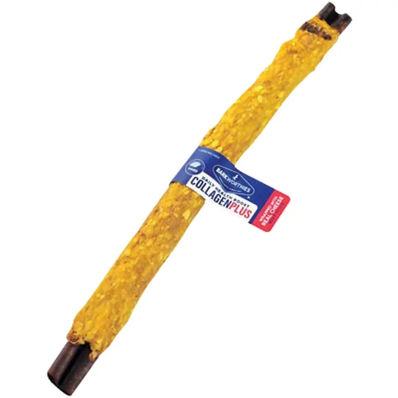 BARKWORTHIES - CHEESE WRAPPED COLLAGEN BULLY - 12 IN