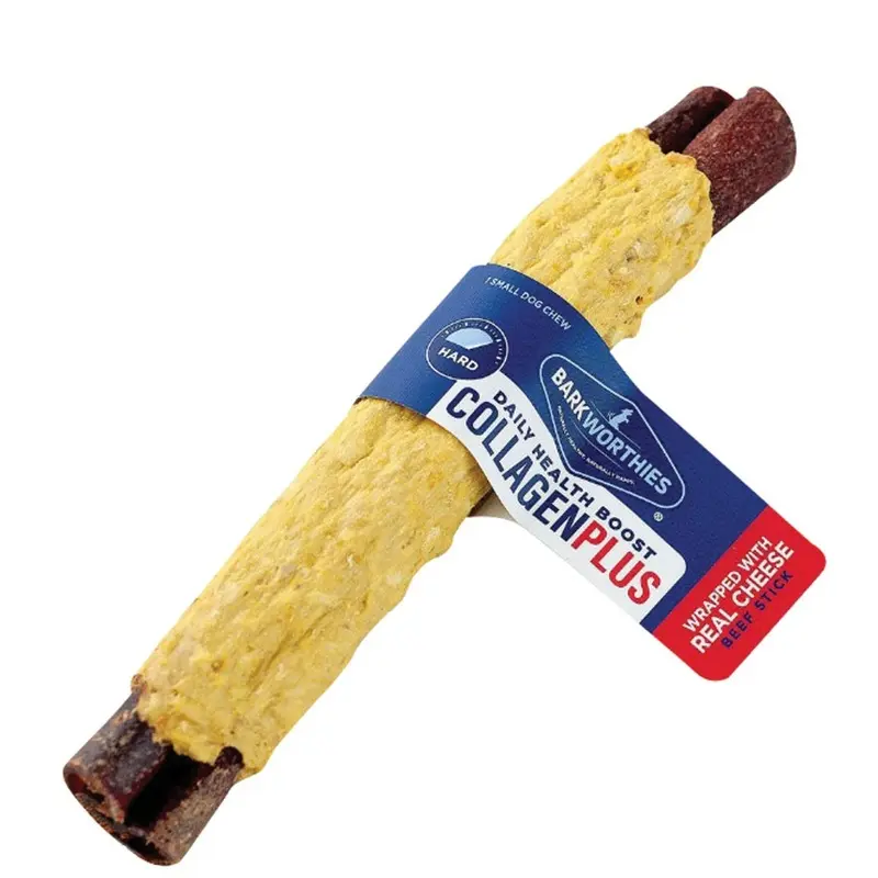 BARKWORTHIES - CHEESE WRAPPED COLLAGEN BULLY - 6 IN