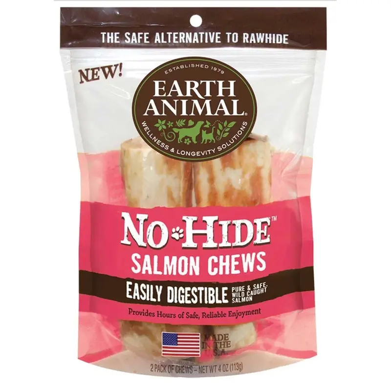 Earth Animal Dog No-Hide Salmon 4 in. - 2pk