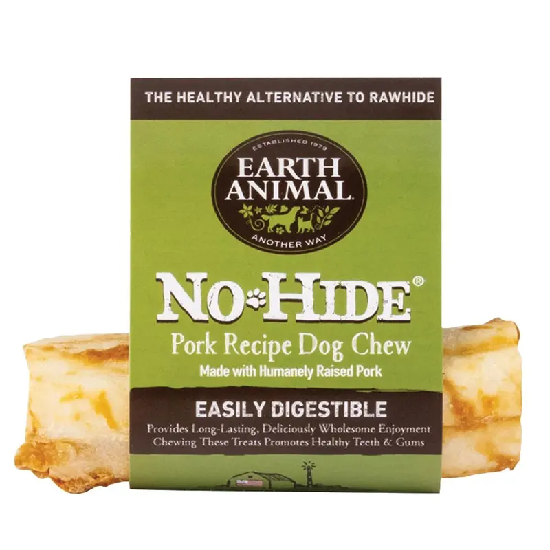 Earth Animal No-Hide Pork Chews for Dogs - 4 in