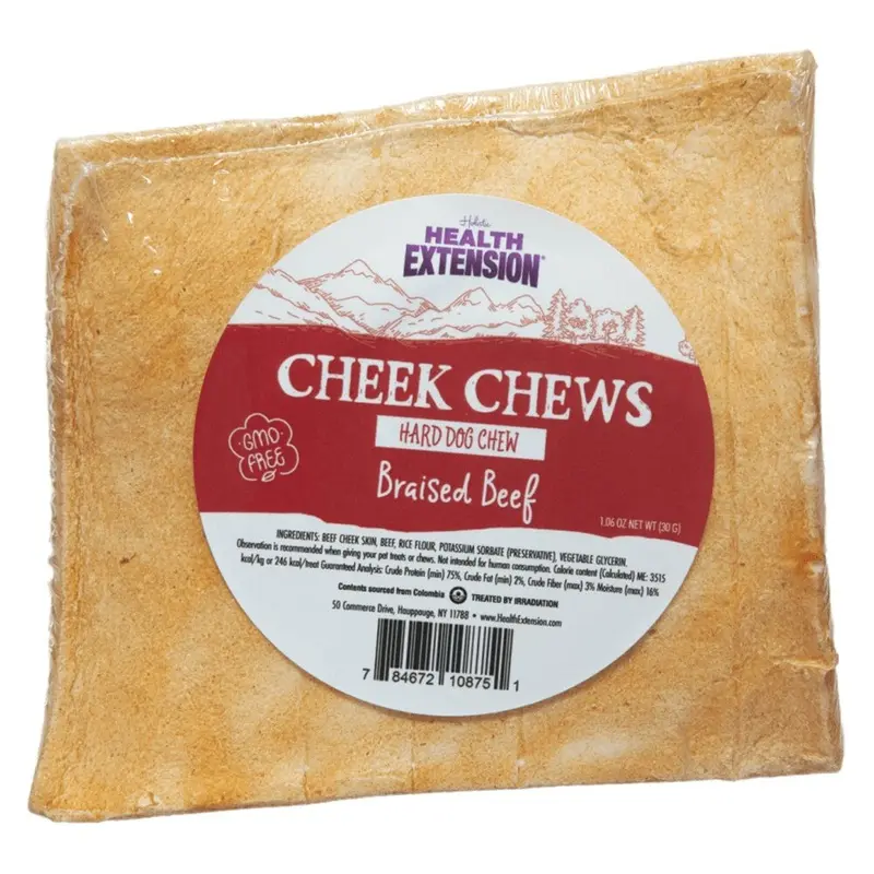 Health Extension  Cheek Chews - Braised Beef - 1.06 oz