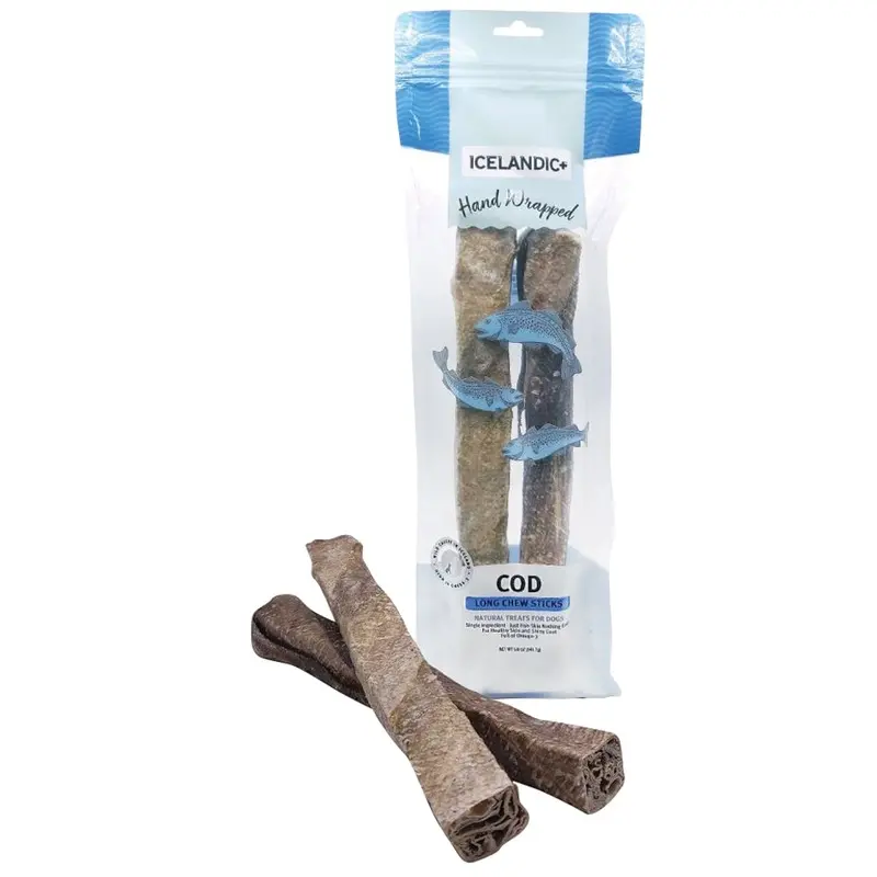 Icelandic+ - Cod Skin Wrapped Chew Stick - 10 in. - 2pk