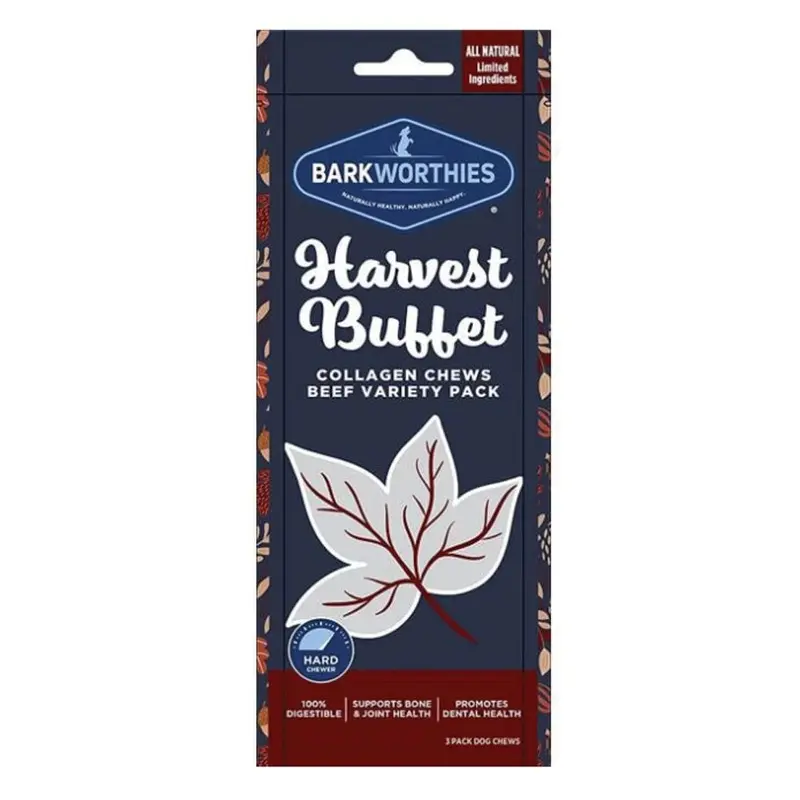 Barkworthies Fall Dog Treat - Harvest Buffet - 3 pk