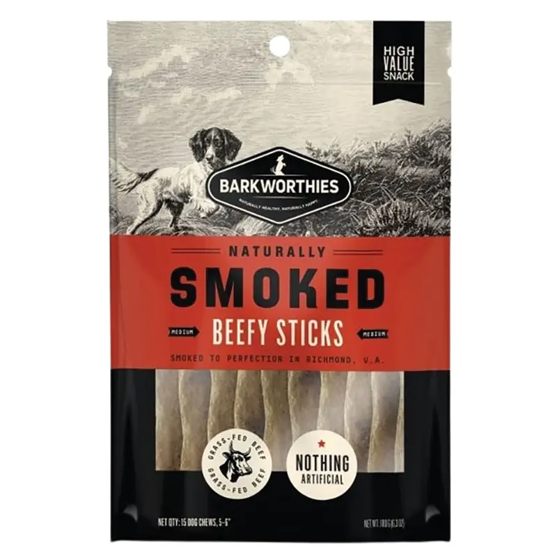 BARKWORTHIES - SMOKED BEEF STICKS 15PK