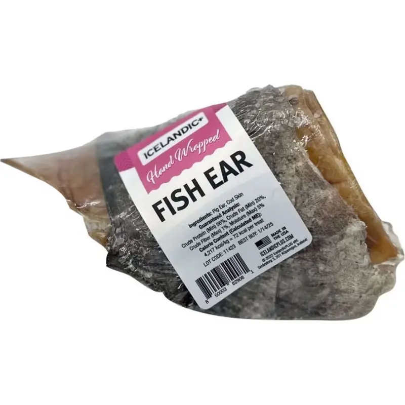 Icelandic+ - Fish Skin Wrapped Pig Ear - BULK