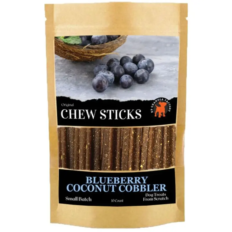 K9 Granola - Chew Sticks Blueberry Coconut Cobbler 10pk.