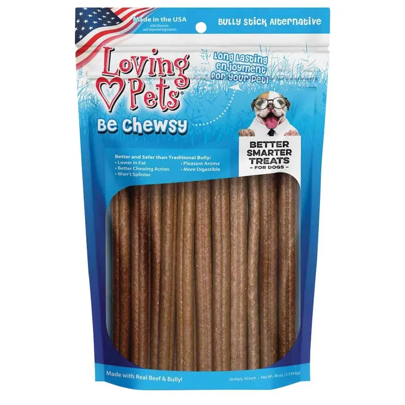 Loving Pets - Be Chewsy 10in. Bully 20pk.