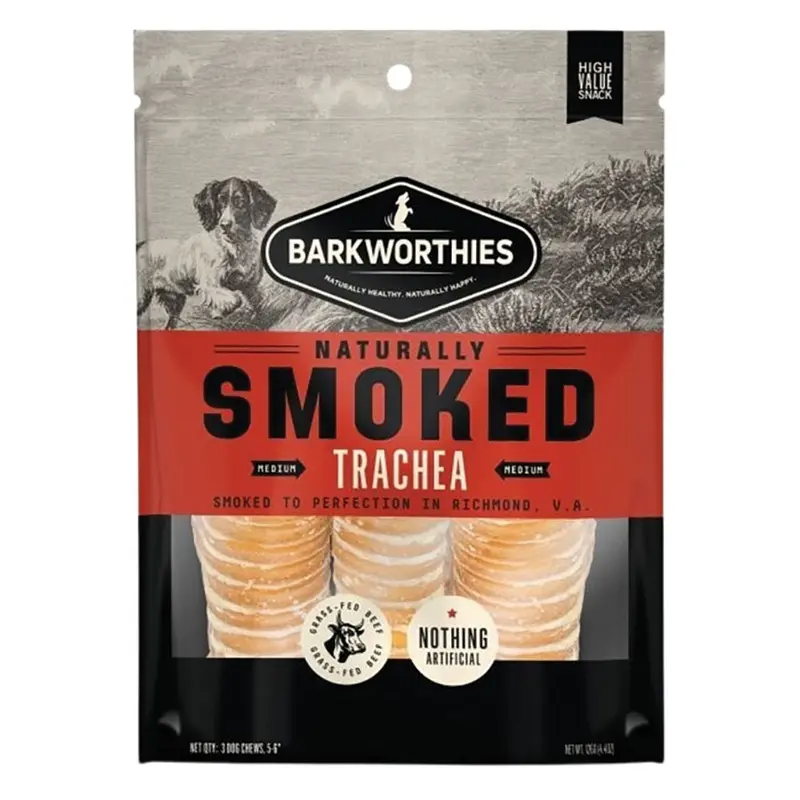BARKWORTHIES - SMOKED 6IN. TRACHEA 3PK
