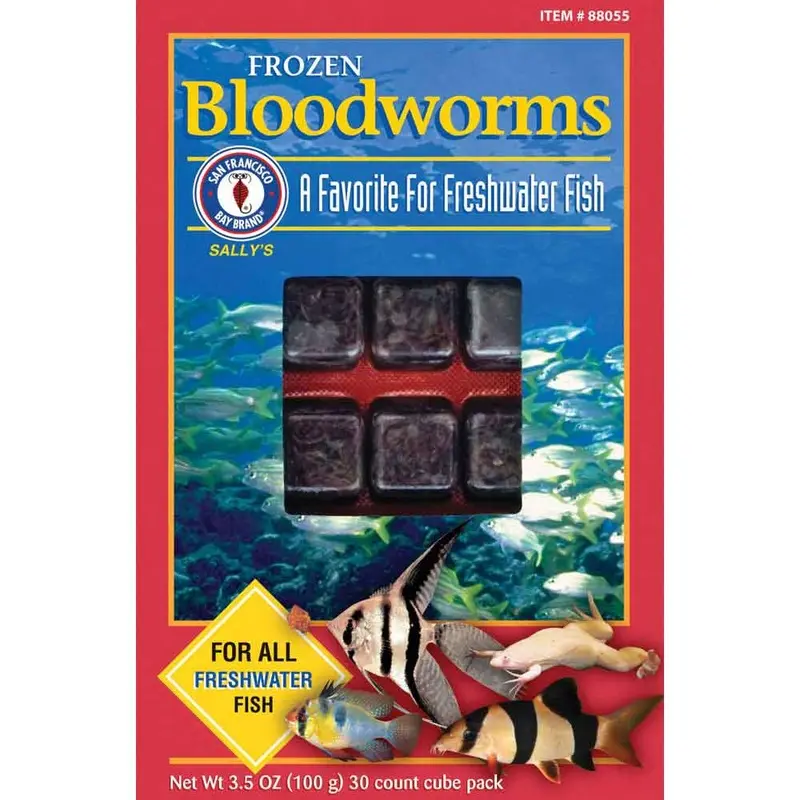Bloodworms - Cubes -  3.5 oz. - Frozen