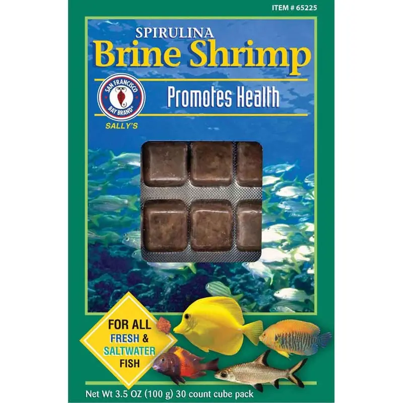 Spirulina Brine Shrimp - Cubes - 3.5 oz. - Frozen