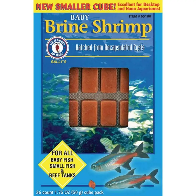 Baby Brine Shrimp - Mini Cubes - 36 ct - Frozen
