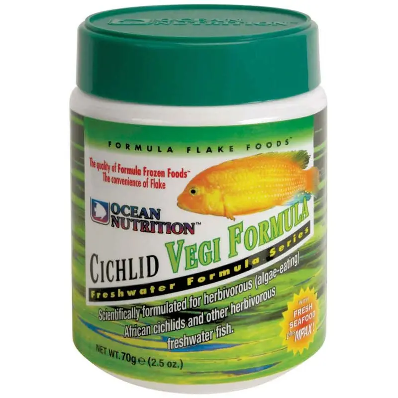 Cichlid Vegi Formula Flake - 2.5 oz.