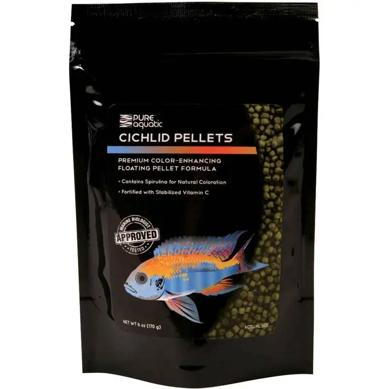 Pure Aquatic Floating Cichlid Pellets - 6 oz.