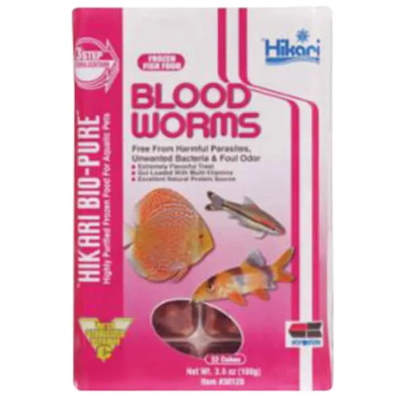 Hikari - BIO PURE - Blood Worm Cubes - 3.5 oz