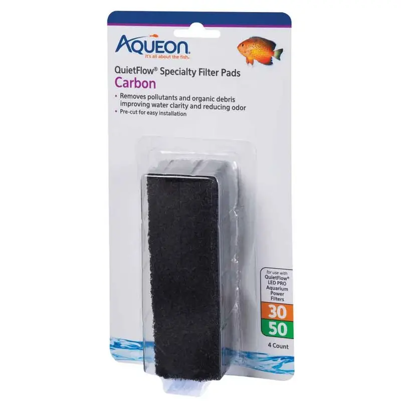 AQUEON - QUIETFLOW 30/50 CARBON PAD 4PK