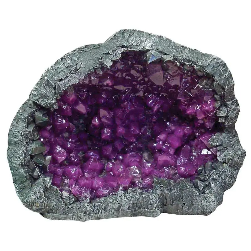 Geode Stone Ornament-Purple-4.75in x 3in x 3.75in